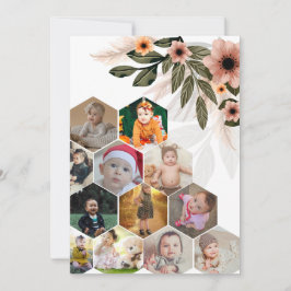 Tarjeta De Agradecimiento Diseñar su propio Collage de fotos Floral 12