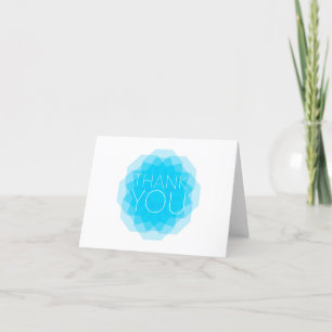Tarjeta De Agradecimiento Diseño azul, moderno, sencillo y elegante de Graci