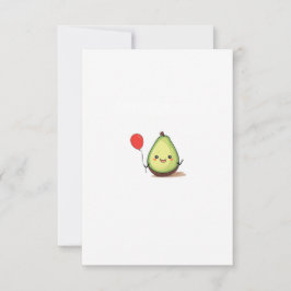 Tarjeta De Agradecimiento Diseño de aguacate, tema de aguacate