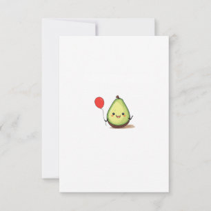 Tarjeta De Agradecimiento Diseño de aguacate, tema de aguacate