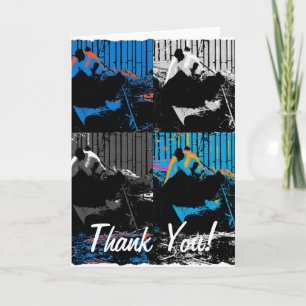 Tarjeta De Agradecimiento Diseño de arte moderno Panda Bear Multipanel