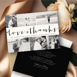 Tarjeta De Agradecimiento Diseño de Bodas de 6 fotos de Love & Gracias Scrip
