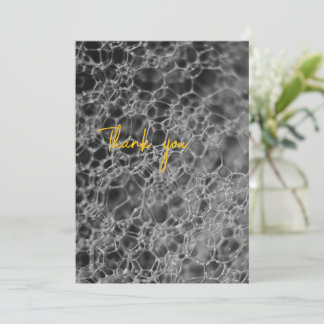 Tarjeta De Agradecimiento Diseño de burbuja gris