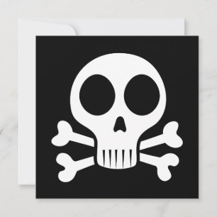 Tarjeta De Agradecimiento Diseño de calavera pirata