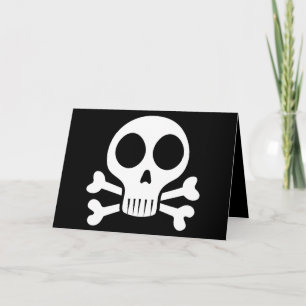 Tarjeta De Agradecimiento Diseño de calavera pirata