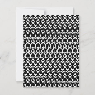 Tarjeta De Agradecimiento Diseño de calavera pirata