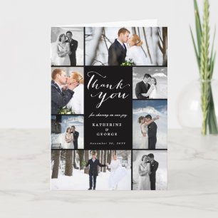 Tarjeta De Agradecimiento Diseño de conjunto de Bodas de escritura moderna d