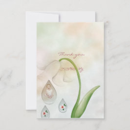 Tarjeta De Agradecimiento Diseño de gotas para niñas bebés