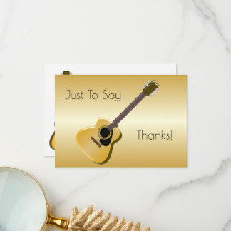 Tarjeta De Agradecimiento Diseño de Guitarra Acústica Personalizado