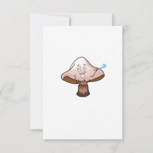 Tarjeta De Agradecimiento Diseño de hongo, hongo de fiesta