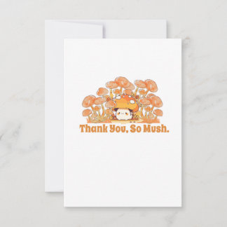 Tarjeta de agradecimiento. Diseño de hongos. Tarje