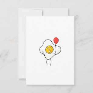 Tarjeta De Agradecimiento Diseño de huevo con globo, personalizar, personali