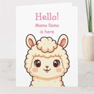 Tarjeta De Agradecimiento Diseño de ilustración de llama linda