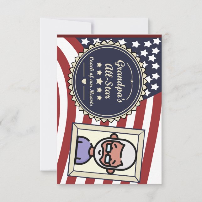 Tarjeta De Agradecimiento Diseño de la bandera de los Estados Unidos para el (Anverso)