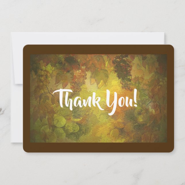 Tarjeta De Agradecimiento Diseño de otoño (Anverso)