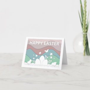 Tarjeta De Agradecimiento Diseño de papeleo natural de Pascua