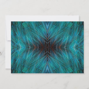 Tarjeta De Agradecimiento Diseño de pluma fractal de ave del paraíso