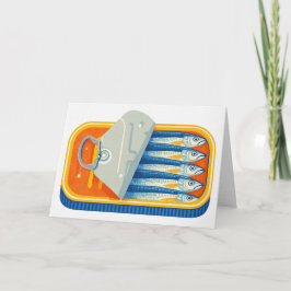 Tarjeta De Agradecimiento Diseño de sardinas