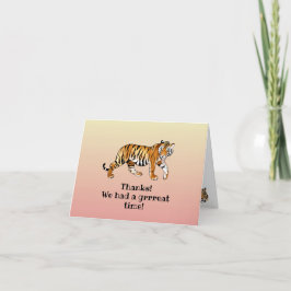 Tarjeta De Agradecimiento Diseño de tigre