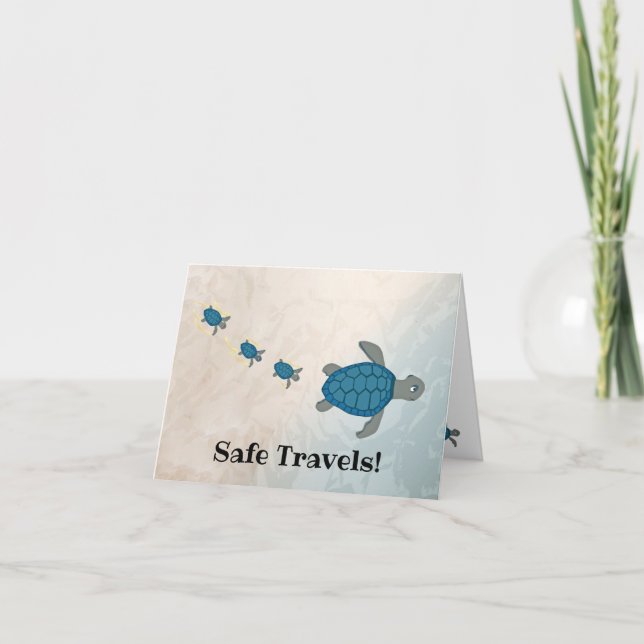 Tarjeta De Agradecimiento Diseño de tortugas (Anverso)