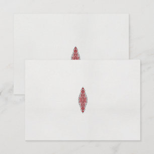 Tarjeta De Agradecimiento diseño de un patrón rojo y blanco