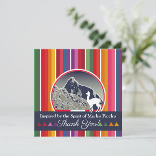 Tarjeta De Agradecimiento Diseño de viaje inspirado en el místico Machu Picc