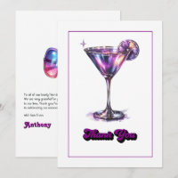 Diseño de vidrio Galaxia Martini Retro Glam Disco