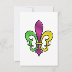 Tarjeta De Agradecimiento Diseño elegante de flor de lis