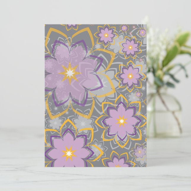 Tarjeta De Agradecimiento Diseño floral 10 (Anverso de pie)