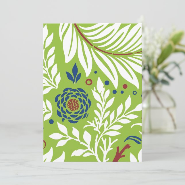 Tarjeta De Agradecimiento Diseño floral 27 (Anverso de pie)