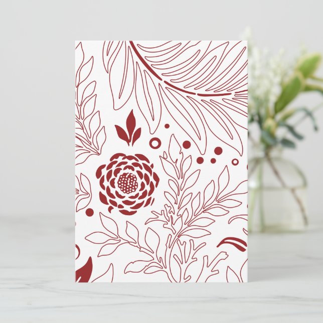 Tarjeta De Agradecimiento Diseño floral 28 (Anverso de pie)