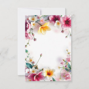 Tarjeta De Agradecimiento Diseño floral: Belleza y elegancia sin tiempo
