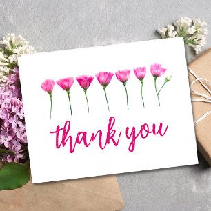 Tarjeta de agradecimiento: diseño floral para 65 c