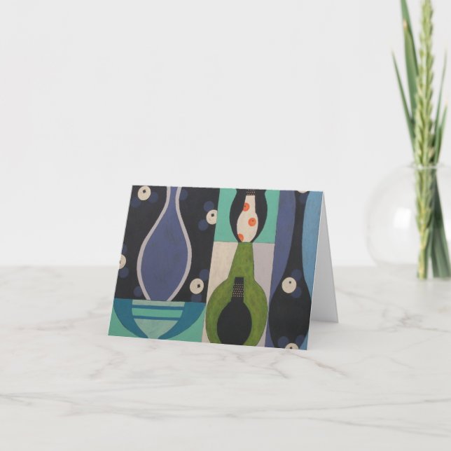 Tarjeta De Agradecimiento Diseño fresco Notecard de los mediados de siglo de (Anverso)