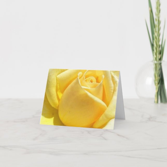 Tarjeta De Agradecimiento Diseño personalizado de rosa amarillo (Anverso)