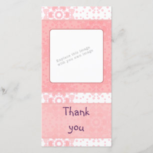 Tarjeta De Agradecimiento Diseño romántico del corazón