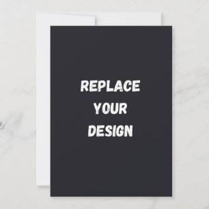 Tarjeta De Agradecimiento Diseño simple negro personalizado Agregar foto o t