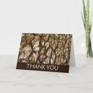 Tarjeta De Agradecimiento Diseño Texturizado Natural de Corteza de Árbol II