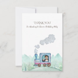 Tarjeta De Agradecimiento Diseño urbano de trenes de vintage para niños