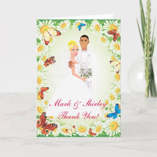Tarjeta De Agradecimiento Diseños de boda (Anverso)