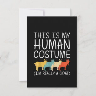 Tarjeta De Agradecimiento Disfraz humano de Cabra Halloween