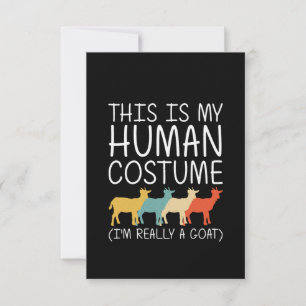 Tarjeta De Agradecimiento Disfraz humano de Cabra Halloween