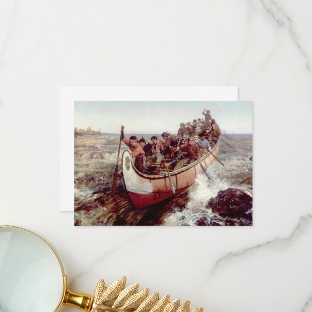 Tarjeta De Agradecimiento Disparando a los raids de Frances Anne Hopkins (Anverso/Reverso In Situ)