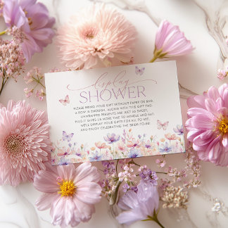 Tarjeta De Agradecimiento Display Shower Card Wildflower Bridal Shower