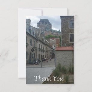 Tarjeta De Agradecimiento Distrito Histórico en la ciudad de Quebec
