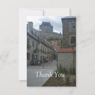 Tarjeta De Agradecimiento Distrito Histórico en la ciudad de Quebec