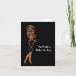 Tarjeta De Agradecimiento Diva Princesa Étnica Gracias