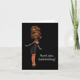 Tarjeta De Agradecimiento Diva Princesa Étnica Gracias Mujer