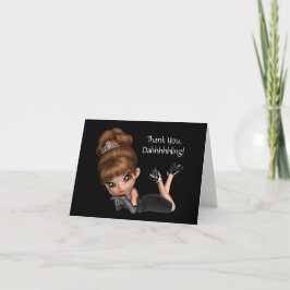 Tarjeta De Agradecimiento Diva Princesa Linda Gracias