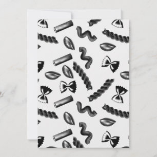 Tarjeta De Agradecimiento Diversidad de Pasta Comida Gris Amante de Italia F